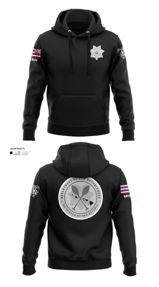 Hoodie, Hawai’i Department of Law Enforcement- Sheriff Division, Police, Teamtime, Team time, sublimation, custom sports apparel, team uniforms, spirit wear, spiritwear, sports uniforms, custom shirts, team store, custom team store, fundraiser sports, apparel fundraiser