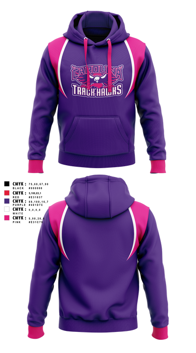 Carolina Track Hawks Hoodie - 4