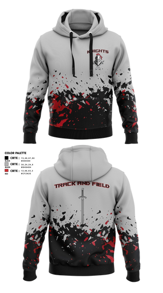 Hoodie, Knights Track Club, Track & Field, Teamtime, Team time, sublimation, custom sports apparel, team uniforms, spirit wear, spiritwear, sports uniforms, custom shirts, team store, custom team store, fundraiser sports, apparel fundraiser