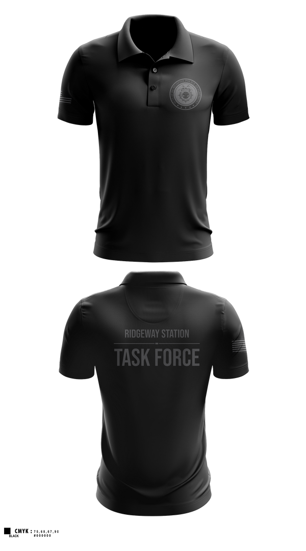 Short Sleeve Performance Polo, Ridgeway Station Task Force, Police, Teamtime, Team time, sublimation, custom sports apparel, team uniforms, spirit wear, spiritwear, sports uniforms, custom shirts, team store, custom team store, fundraiser sports, apparel fundraiser