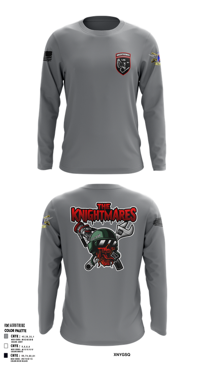 2-10 AHB Knighthawks 14380811 Long Sleeve Performance Shirt 19