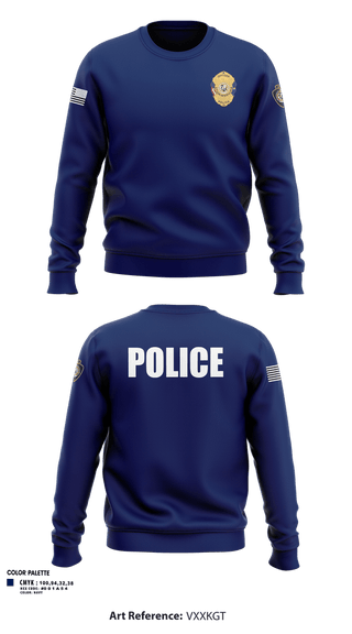 Crew Neck Sweatshirt, Otoe-Missouria Police Department, Police, Teamtime, Team time, sublimation, custom sports apparel, team uniforms, spirit wear, spiritwear, sports uniforms, custom shirts, team store, custom team store, fundraiser sports, apparel fundraiser