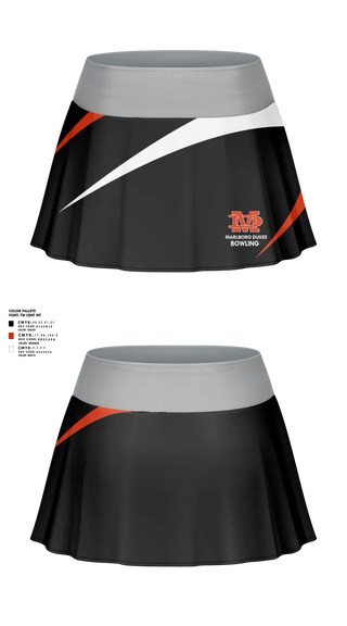 Skort, Marlboro Dukes, Bowling, Teamtime, Team time, sublimation, custom sports apparel, team uniforms, spirit wear, spiritwear, sports uniforms, custom shirts, team store, custom team store, fundraiser sports, apparel fundraiser