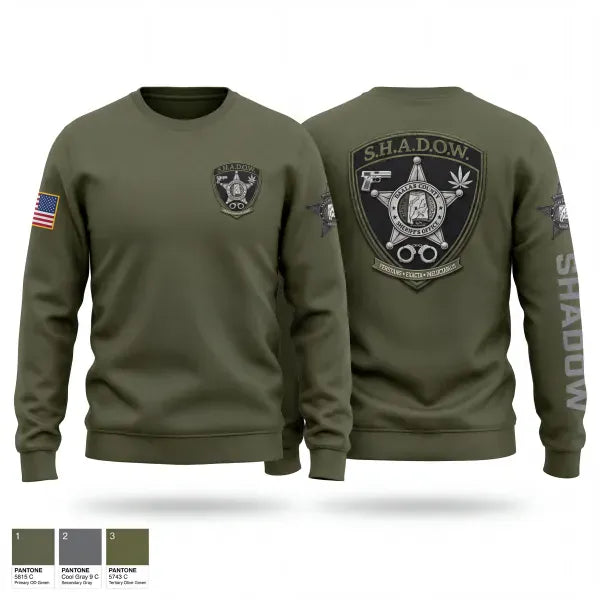 Crew Neck Sweatshirt, SHADOW, Police, Teamtime, Team time, sublimation, custom sports apparel, team uniforms, spirit wear, spiritwear, sports uniforms, custom shirts, team store, custom team store, fundraiser sports, apparel fundraiser