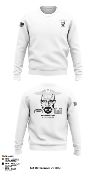 Crew Neck Sweatshirt, Heisenberg’s, Army, Teamtime, Team time, sublimation, custom sports apparel, team uniforms, spirit wear, spiritwear, sports uniforms, custom shirts, team store, custom team store, fundraiser sports, apparel fundraiser