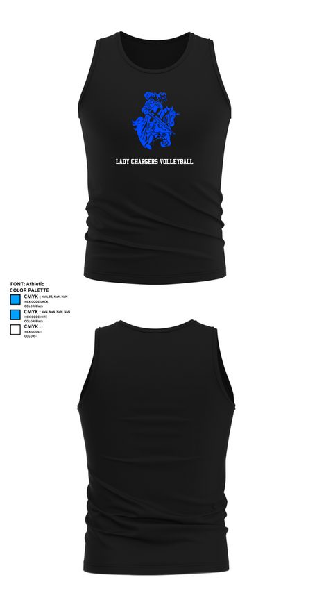 Tank Top, Lady Chargers Volleyball, Women's Volleyball, Teamtime, Team time, sublimation, custom sports apparel, team uniforms, spirit wear, spiritwear, sports uniforms, custom shirts, team store, custom team store, fundraiser sports, apparel fundraiser