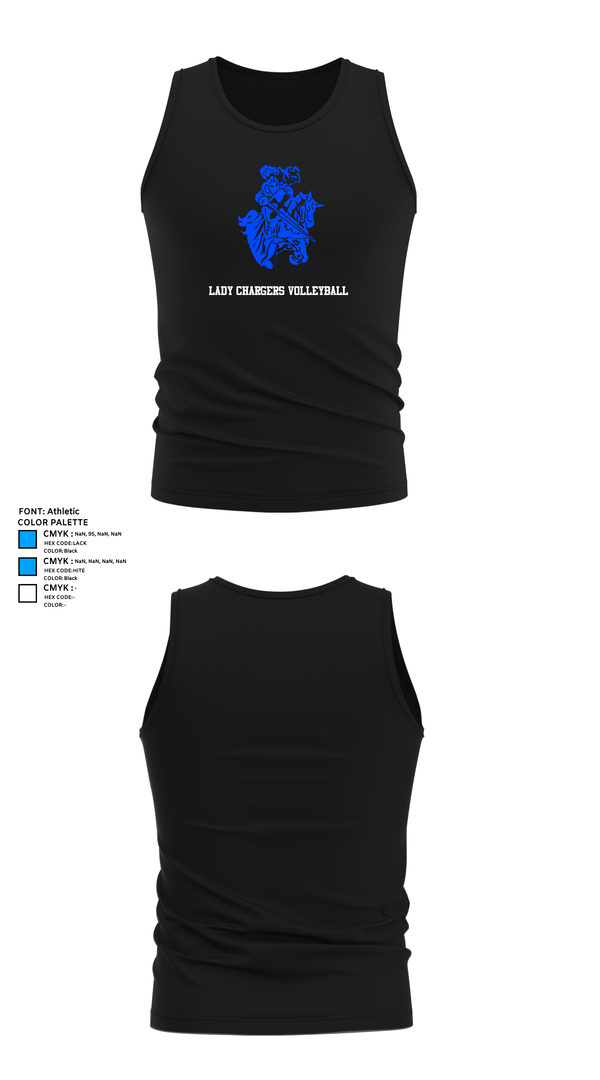 Tank Top, Lady Chargers Volleyball, Women's Volleyball, Teamtime, Team time, sublimation, custom sports apparel, team uniforms, spirit wear, spiritwear, sports uniforms, custom shirts, team store, custom team store, fundraiser sports, apparel fundraiser