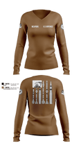 144 FW 48167623 Women's Long Sleeve V-neck Shirt - 101