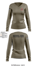 SPRINX FIRE PROTECTION 22334846 Women's Long Sleeve V-neck Shirt - 4