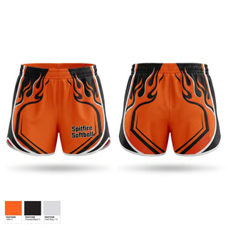 Womens Shorts, Spitfire Softball, Softball, Teamtime, Team time, sublimation, custom sports apparel, team uniforms, spirit wear, spiritwear, sports uniforms, custom shirts, team store, custom team store, fundraiser sports, apparel fundraiser