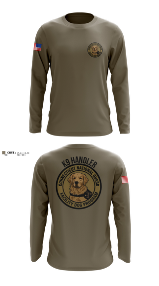 Long Sleeve Performance Shirt, CTANG Therapy Dog Program, Army, Teamtime, Team time, sublimation, custom sports apparel, team uniforms, spirit wear, spiritwear, sports uniforms, custom shirts, team store, custom team store, fundraiser sports, apparel fundraiser