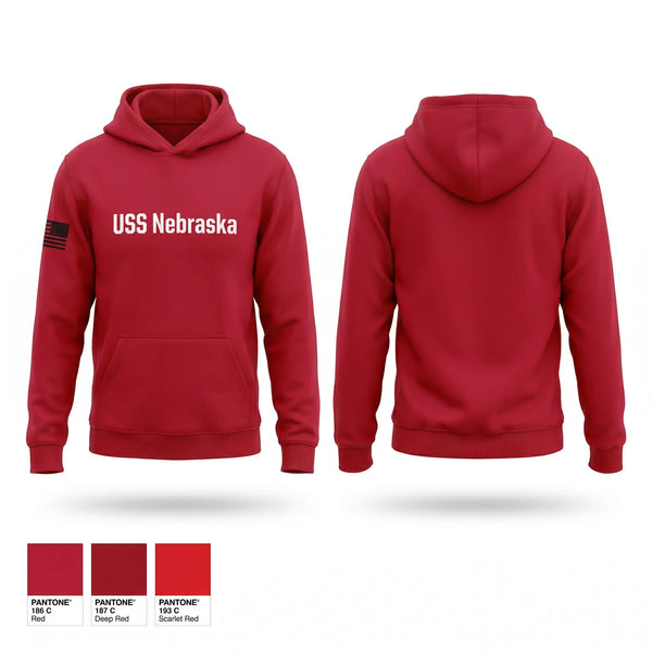 Hoodie, USS Nebraska, Navy, Teamtime, Team time, sublimation, custom sports apparel, team uniforms, spirit wear, spiritwear, sports uniforms, custom shirts, team store, custom team store, fundraiser sports, apparel fundraiser