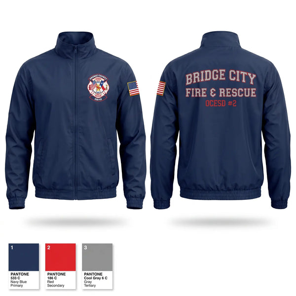 Windbreaker, Bridge City Fire Department, Fire Department, Teamtime, Team time, sublimation, custom sports apparel, team uniforms, spirit wear, spiritwear, sports uniforms, custom shirts, team store, custom team store, fundraiser sports, apparel fundraiser