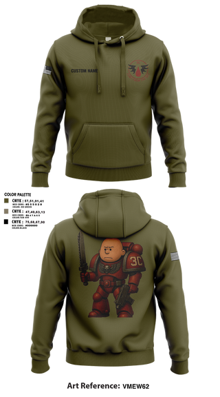 Hoodie, CCo, 1-508PIR (OG), Army, Teamtime, Team time, sublimation, custom sports apparel, team uniforms, spirit wear, spiritwear, sports uniforms, custom shirts, team store, custom team store, fundraiser sports, apparel fundraiser