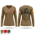 HHC 223rd Engineer Battalion Women's Long Sleeve V-neck Shirt - 1