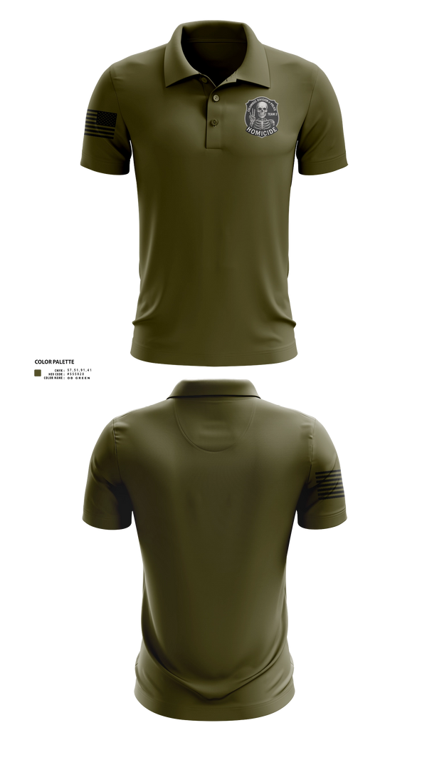 Short Sleeve Performance Polo, Homicide Team 3, Police, Teamtime, Team time, sublimation, custom sports apparel, team uniforms, spirit wear, spiritwear, sports uniforms, custom shirts, team store, custom team store, fundraiser sports, apparel fundraiser