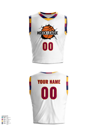 Mens Basketball Jersey, Wreck League, Men's Basketball, Teamtime, Team time, sublimation, custom sports apparel, team uniforms, spirit wear, spiritwear, sports uniforms, custom shirts, team store, custom team store, fundraiser sports, apparel fundraiser
