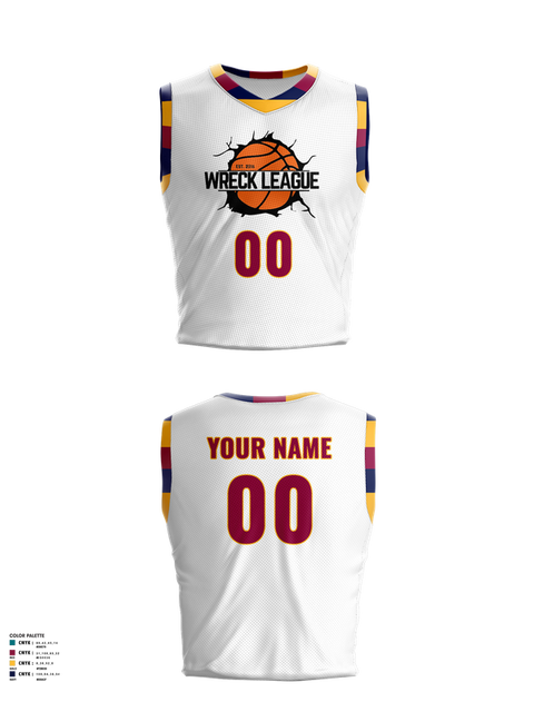 Mens Basketball Jersey, Wreck League, Men's Basketball, Teamtime, Team time, sublimation, custom sports apparel, team uniforms, spirit wear, spiritwear, sports uniforms, custom shirts, team store, custom team store, fundraiser sports, apparel fundraiser