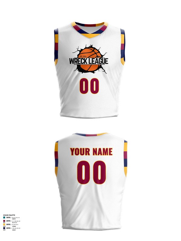 Mens Basketball Jersey, Wreck League, Men's Basketball, Teamtime, Team time, sublimation, custom sports apparel, team uniforms, spirit wear, spiritwear, sports uniforms, custom shirts, team store, custom team store, fundraiser sports, apparel fundraiser