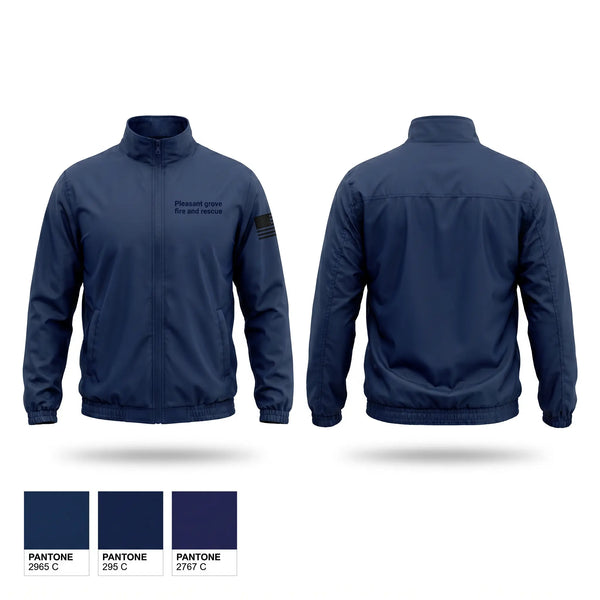 Windbreaker, Pleasant grove fire and rescue, Fire Department, Teamtime, Team time, sublimation, custom sports apparel, team uniforms, spirit wear, spiritwear, sports uniforms, custom shirts, team store, custom team store, fundraiser sports, apparel fundraiser