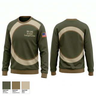 Crew Neck Sweatshirt, 96 LRS Ground Transportation, Air Force, Teamtime, Team time, sublimation, custom sports apparel, team uniforms, spirit wear, spiritwear, sports uniforms, custom shirts, team store, custom team store, fundraiser sports, apparel fundraiser