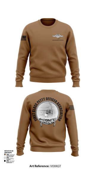 Crew Neck Sweatshirt, USS Jefferson City FCPOA, Navy, Teamtime, Team time, sublimation, custom sports apparel, team uniforms, spirit wear, spiritwear, sports uniforms, custom shirts, team store, custom team store, fundraiser sports, apparel fundraiser