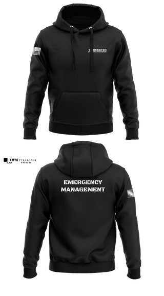 Hoodie, Worcester Emergency Management, Fire Department, Teamtime, Team time, sublimation, custom sports apparel, team uniforms, spirit wear, spiritwear, sports uniforms, custom shirts, team store, custom team store, fundraiser sports, apparel fundraiser