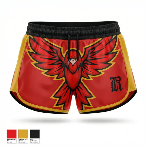 Womens Shorts, RedHawks, Baseball, Teamtime, Team time, sublimation, custom sports apparel, team uniforms, spirit wear, spiritwear, sports uniforms, custom shirts, team store, custom team store, fundraiser sports, apparel fundraiser