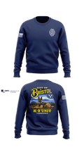 Bristol Tennessee Police Department K9 Unit 84290407 Crew Neck Sweatshirt - 1