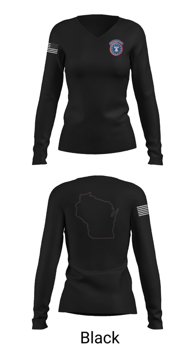 Waukesha recruiting station 70828393 Women's Long Sleeve V-neck Shirt - 37