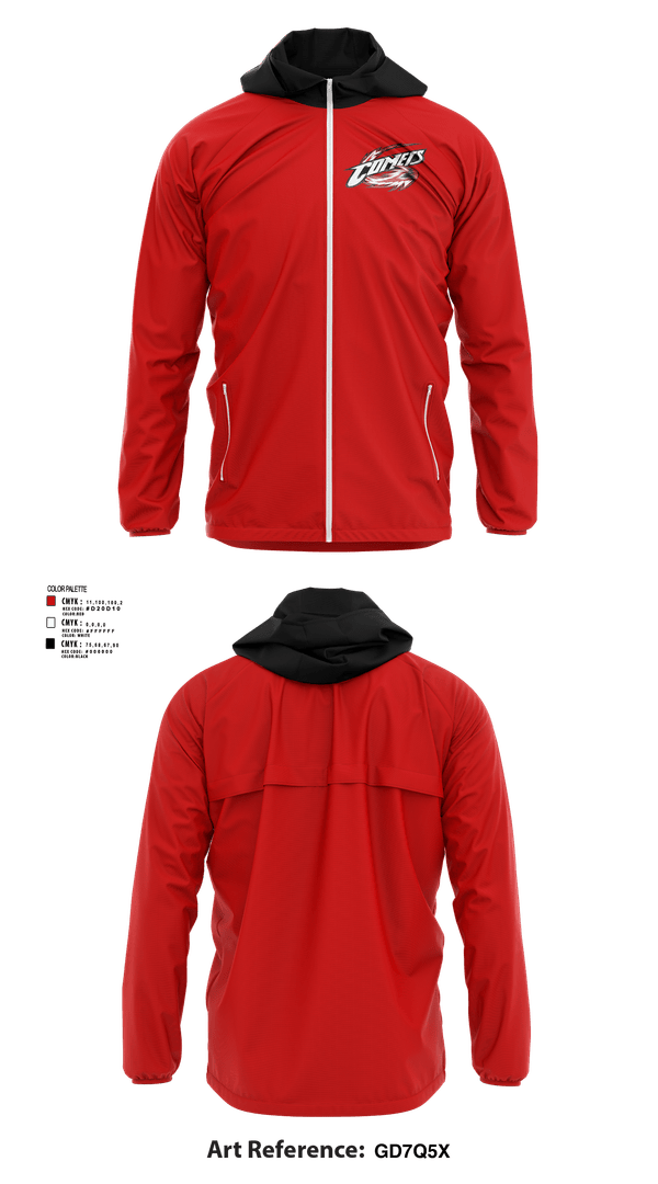 Windbreaker, Chevak Comets, Wrestling, Teamtime, Team time, sublimation, custom sports apparel, team uniforms, spirit wear, spiritwear, sports uniforms, custom shirts, team store, custom team store, fundraiser sports, apparel fundraiser