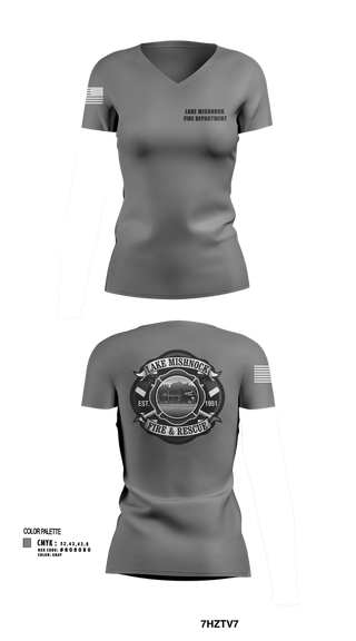 Womens Short Sleeve Vneck Shirt, Lake Mishnock Fire Department, , Teamtime, Team time, sublimation, custom sports apparel, team uniforms, spirit wear, spiritwear, sports uniforms, custom shirts, team store, custom team store, fundraiser sports, apparel fundraiser