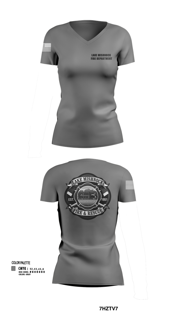 Womens Short Sleeve Vneck Shirt, Lake Mishnock Fire Department, , Teamtime, Team time, sublimation, custom sports apparel, team uniforms, spirit wear, spiritwear, sports uniforms, custom shirts, team store, custom team store, fundraiser sports, apparel fundraiser