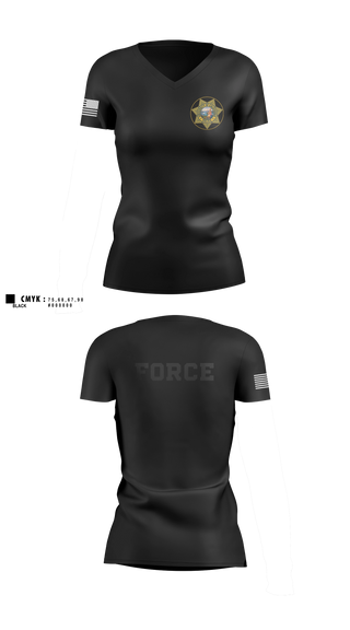 Womens Short Sleeve Vneck Shirt, Ucla police departments, Police, Teamtime, Team time, sublimation, custom sports apparel, team uniforms, spirit wear, spiritwear, sports uniforms, custom shirts, team store, custom team store, fundraiser sports, apparel fundraiser