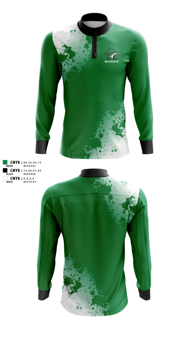 Quarter Zip Jacket, Wildcats, , Teamtime, Team time, sublimation, custom sports apparel, team uniforms, spirit wear, spiritwear, sports uniforms, custom shirts, team store, custom team store, fundraiser sports, apparel fundraiser