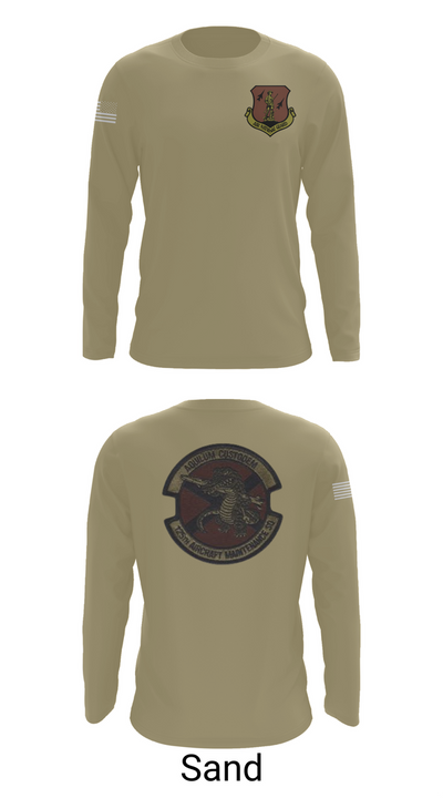 125th Tactical Aircraft Maintenance SQ 70898638 Long Sleeve Performance Shirt 82