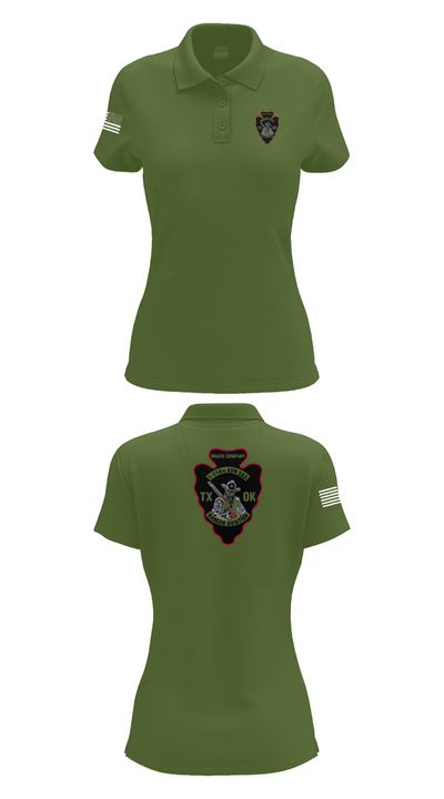 B CO 1-114TH AVN S&S 16112199 Women's Short Sleeve Performance Polo  - 55
