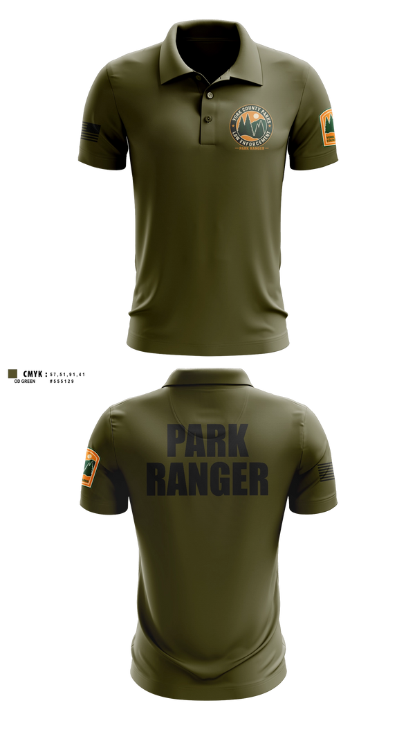 Short Sleeve Performance Polo, York County Park Ranger Division, Police, Teamtime, Team time, sublimation, custom sports apparel, team uniforms, spirit wear, spiritwear, sports uniforms, custom shirts, team store, custom team store, fundraiser sports, apparel fundraiser