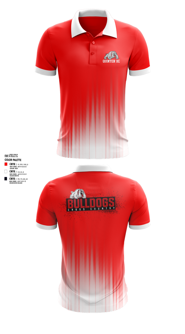 Short Sleeve Performance Polo, Quinter XC, Cross Country, Teamtime, Team time, sublimation, custom sports apparel, team uniforms, spirit wear, spiritwear, sports uniforms, custom shirts, team store, custom team store, fundraiser sports, apparel fundraiser