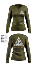 Fort Knox Fight Club Women's Long Sleeve V-neck Shirt - 5