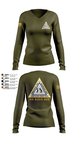 Womens Long Sleeve Vneck Shirt, 100th Training Division, Army, Teamtime, Team time, sublimation, custom sports apparel, team uniforms, spirit wear, spiritwear, sports uniforms, custom shirts, team store, custom team store, fundraiser sports, apparel fundraiser