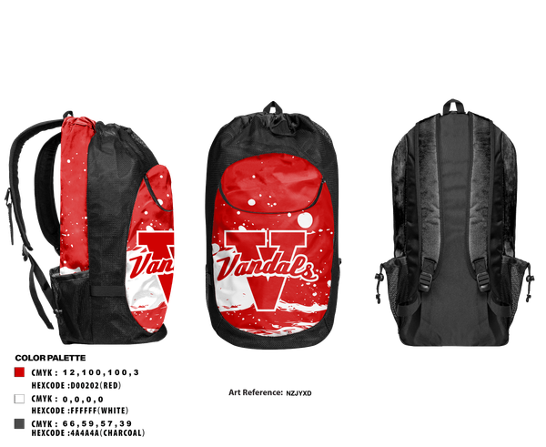 Gear Bag, Vandals, , Teamtime, Team time, sublimation, custom sports apparel, team uniforms, spirit wear, spiritwear, sports uniforms, custom shirts, team store, custom team store, fundraiser sports, apparel fundraiser