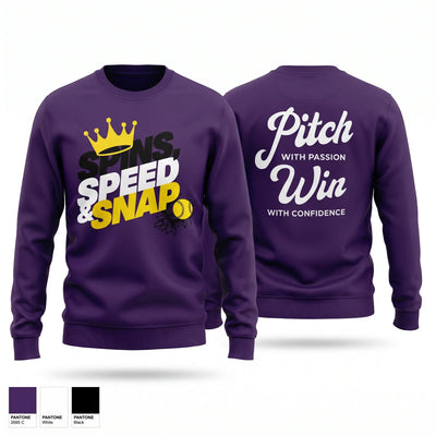 Spins, Speed & Snap Pitching Crew Neck Sweatshirt - 2