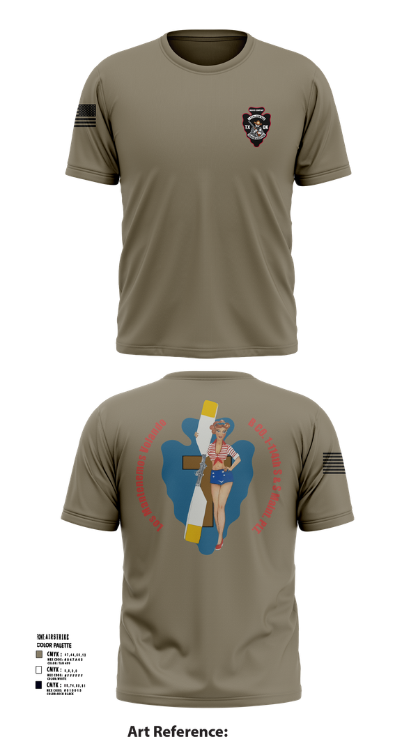 Short Sleeve Performance Shirt, B Co. 1/114th S&S, , Teamtime, Team time, sublimation, custom sports apparel, team uniforms, spirit wear, spiritwear, sports uniforms, custom shirts, team store, custom team store, fundraiser sports, apparel fundraiser