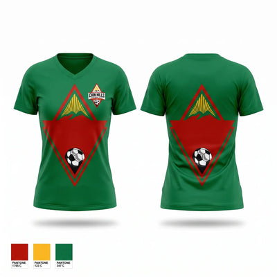 Chin Hills FC Women's Short Sleeve V-neck Shirt - 1