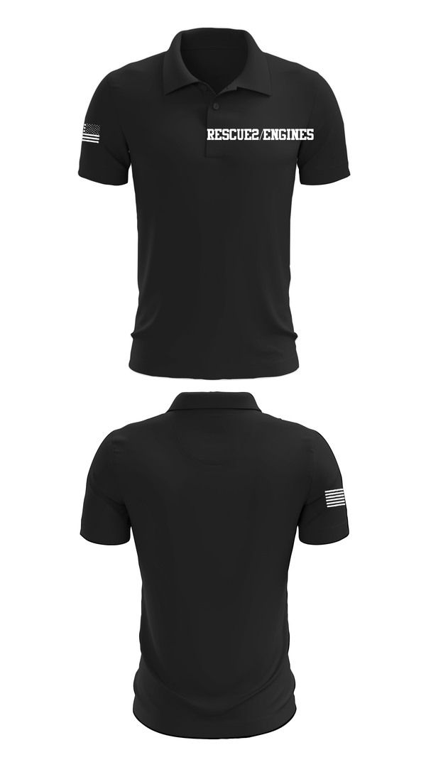 Short Sleeve Performance Polo, Rescue2/Engine5, Fire Department, Teamtime, Team time, sublimation, custom sports apparel, team uniforms, spirit wear, spiritwear, sports uniforms, custom shirts, team store, custom team store, fundraiser sports, apparel fundraiser