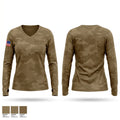 Quitman JROTC Women's Long Sleeve V-neck Shirt - 1
