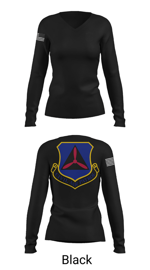Womens Long Sleeve Vneck Shirt, AL-005, Air Force, Teamtime, Team time, sublimation, custom sports apparel, team uniforms, spirit wear, spiritwear, sports uniforms, custom shirts, team store, custom team store, fundraiser sports, apparel fundraiser