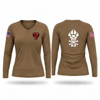 Womens Long Sleeve Vneck Shirt, MWDHC 2026, Air Force, Teamtime, Team time, sublimation, custom sports apparel, team uniforms, spirit wear, spiritwear, sports uniforms, custom shirts, team store, custom team store, fundraiser sports, apparel fundraiser
