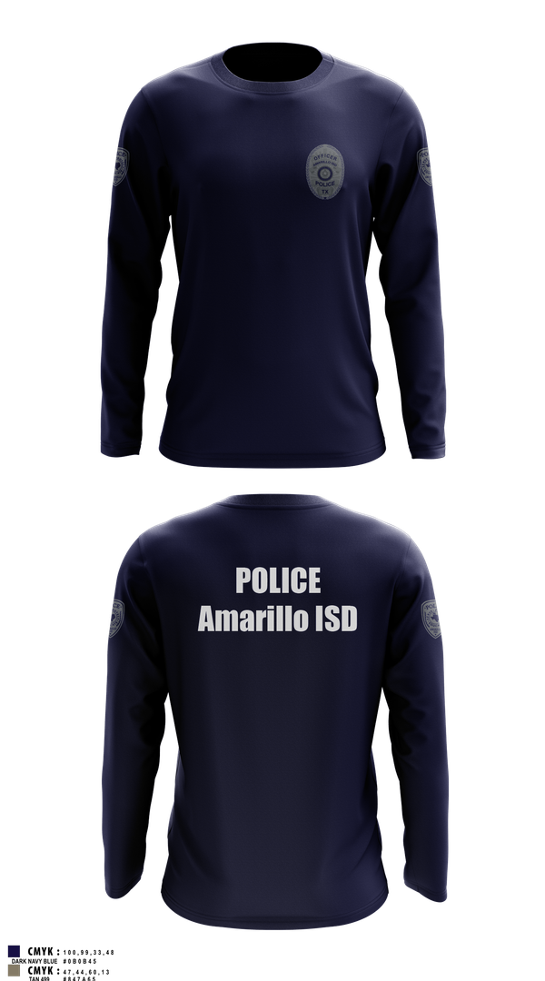 Long Sleeve Performance Shirt, Amarillo ISD Police, Police, Teamtime, Team time, sublimation, custom sports apparel, team uniforms, spirit wear, spiritwear, sports uniforms, custom shirts, team store, custom team store, fundraiser sports, apparel fundraiser